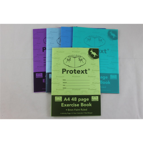 PROTEXT EXERCISE BOOK A4 8mm Ruled 48pgs - Kangaroo
