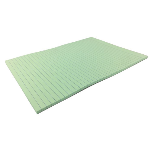 A4 50 SHEET PREMIUM BOND PAD RULED 2 SIDES - GREEN 294X208MM (Price Per Individual Pad)