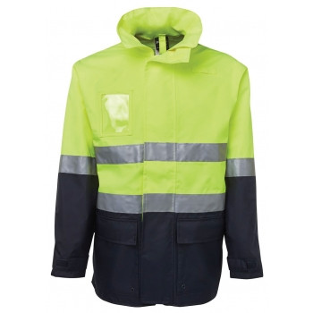 ZIONS HI VIS JACKET Long Line Lime / Navy XXL