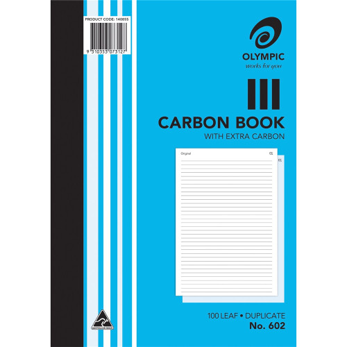 Olympic Carbon Duplicate Feint Ruled No.602 A4 100 Leaf (142787)