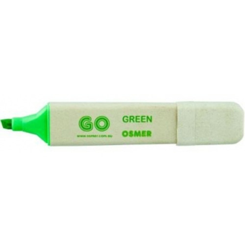 OSMER RECYCLED HIGHLIGHTER Chisel Tip, Green *** See also DEL-S621GRN ***
