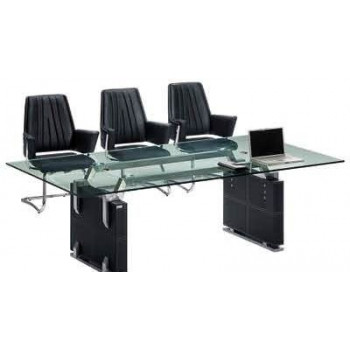 FOI EXECUTIVE GLASS BOARDROOM TABLE 2400X1200X700mm