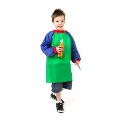 JUNIOR ARTIST SMOCK GREEN AND BLUE (AGES 5-8)