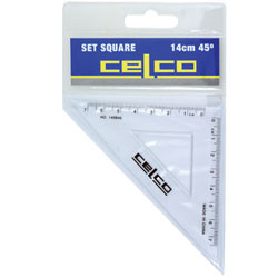 CELCO SET SQUARES 140mm 45 Degree