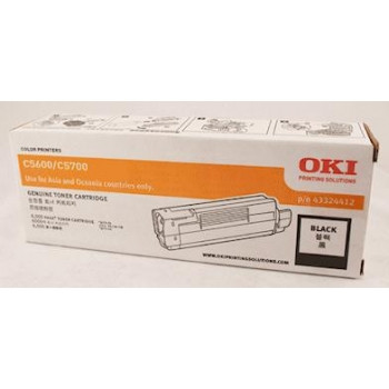 OKI C5600/C5700 ORIGINAL BLACK TONER CARTRIDGE 5K (43324412)