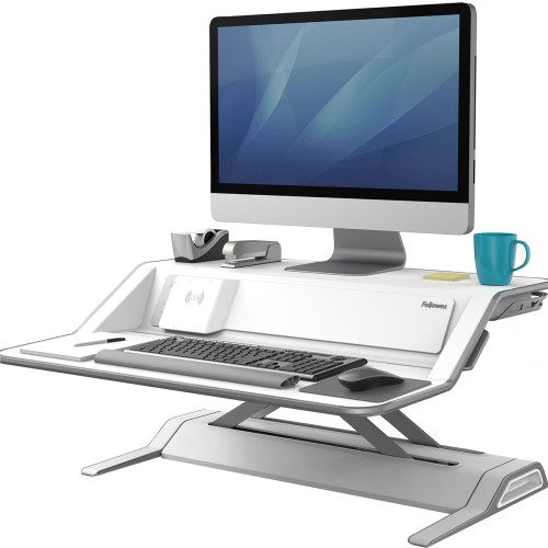 Fellowes Lotus DX Sit Stand Workstation White