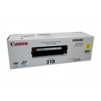CANON CART318 ORIGINAL YELLOW TONER CARTRIDGE 2.4K Suits LPB7200