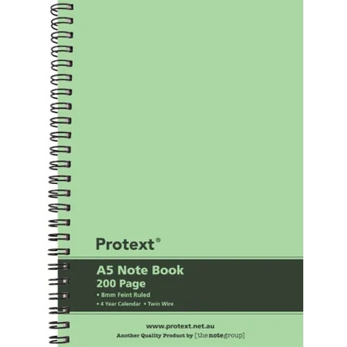 PROTEXT A5 200PG TWIN WIRE PP NOTEBOOK - LIME