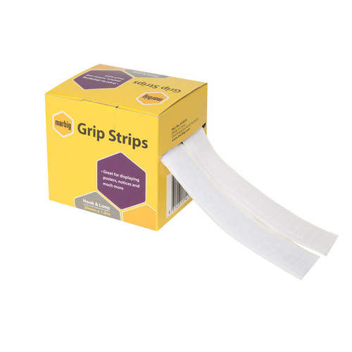 MARBIG GRIP FASTENERS Hook Only 25mmx3.6m Strip
