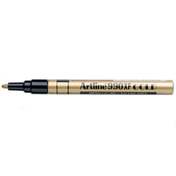 ARTLINE 990XF METALLIC MARKERS Gold, Bx12