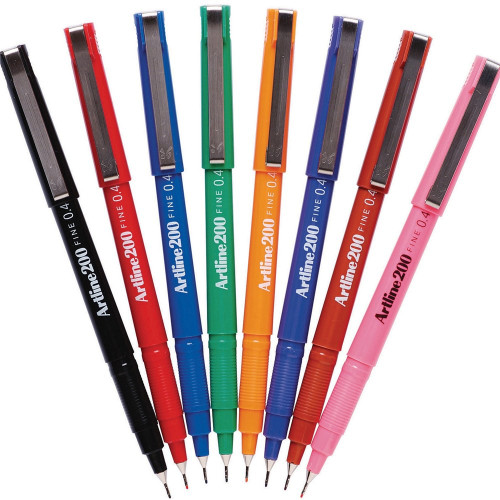 ARTLINE 200 FINELINE PENS 0.4mm Assorted Bx12