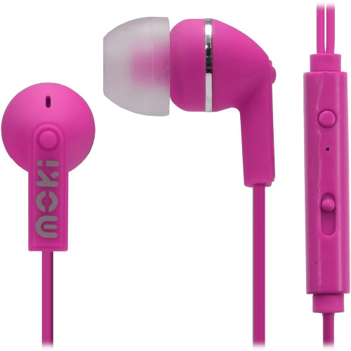 Moki Noise Isolation Earphones ACC HCBMP Controller Pink
