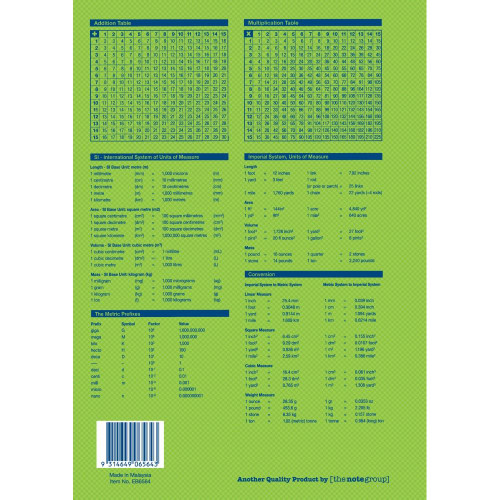 WRITER PREMIUM A4 64PG GROUND/GRASS/SKY EXERCISE BOOK 14MM DOTTED THIRDS HANDS 297X210MM