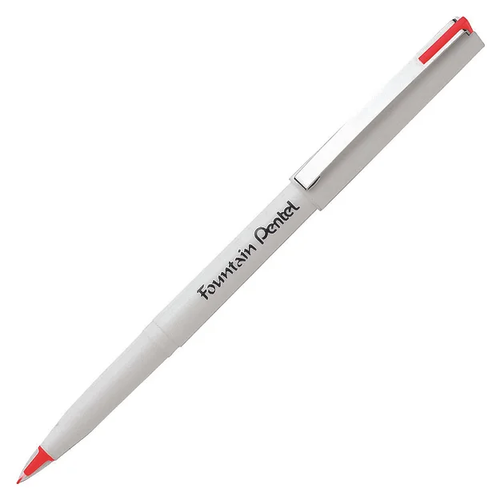 Pentel JM20WU Fountain Pen Red Ink, Box of 12