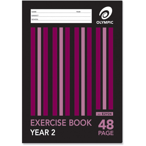 OLYMPIC EXERCISE BOOKS E2Y24 48Page Yr2 QLD Ruling 225x175