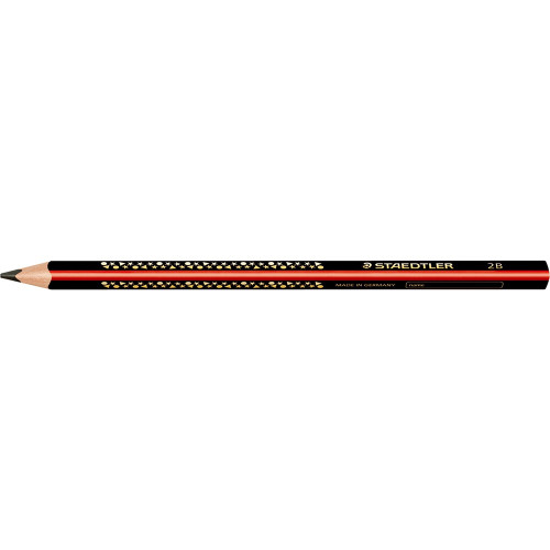 STAEDTLER TRIANGULAR PENCILS Jumbo, Graphite 2B Box of 12