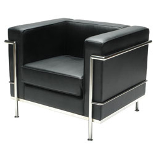 MEZZANO LOUNGE CHAIR Single Seater Black Leatherette