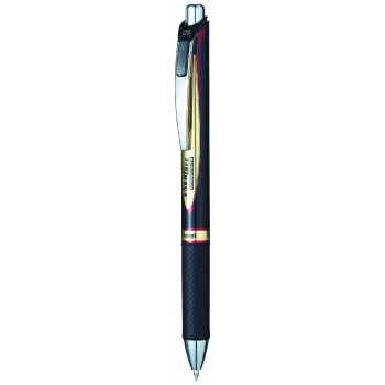 Pentel BLP75 Energel Permanent Liquid Gel Pen Retractable 0.5mm Fine Nib Red, Box of 12