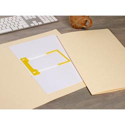 AVERY TUBECLIP FILES Foolscap Buff Printed Blue Bx20