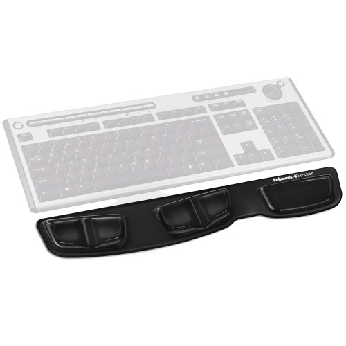 FELLOWES KEYBOARD PALM SUPPORT GEL CLEAR BLACK 9183201