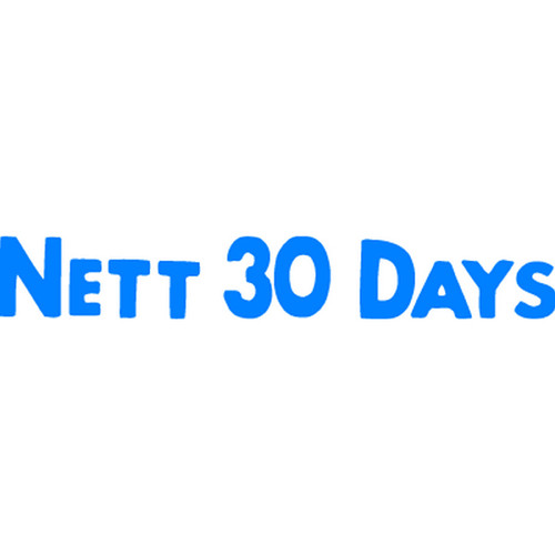 XSTAMPER - 1 COLOUR - TITLES G-O 1164 NETT 30 DAYS BLUE