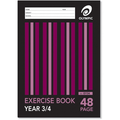 Olympic Exercise Book EY34 A4 48 Page QLD Year 3/4 Ruled (140747)
