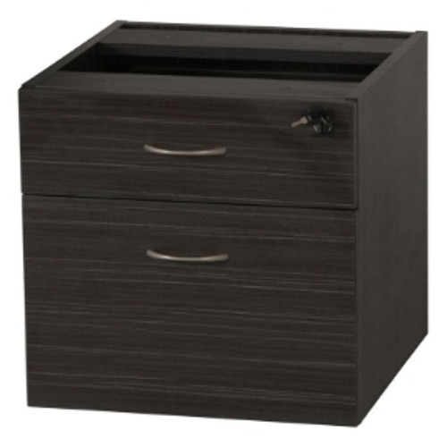 FOI FIXED PEDESTAL 1 Drawer and 1 File Blackline Wood 465x470x450mm