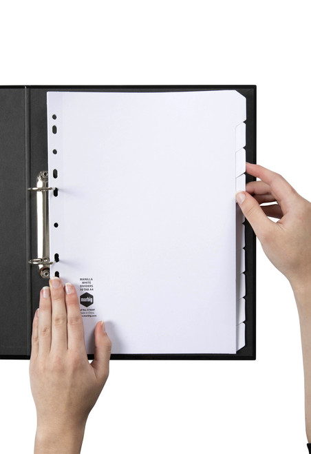 MARBIG MANILLA DIVIDERS A4 10 Tab White Includes 10 Tabs