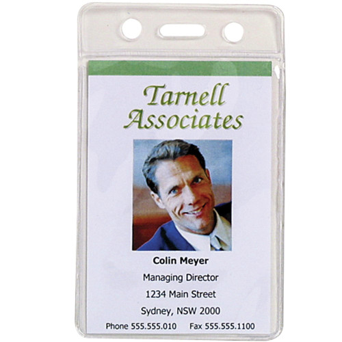 REXEL ID POUCHES Portrait 62 x 104mm - Pk10
