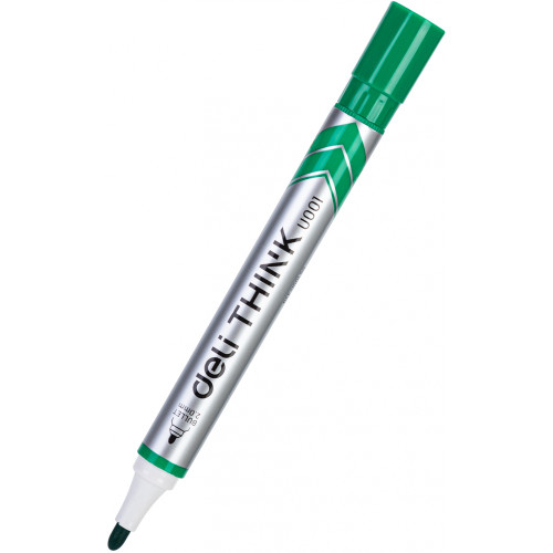 Deli Whiteboard Markers Dry Erase Bullet Tip Green Pk12