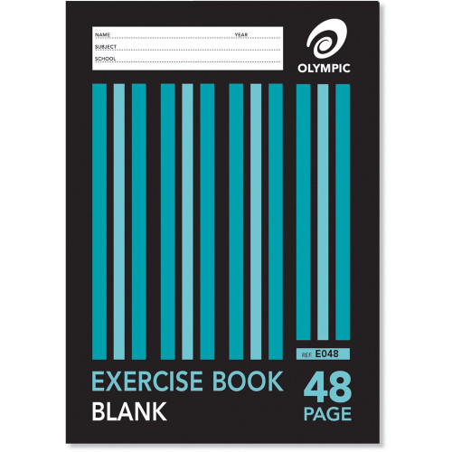 Olympic Exercise Book Blank E048 A4 48 Page (140756, Unruled)