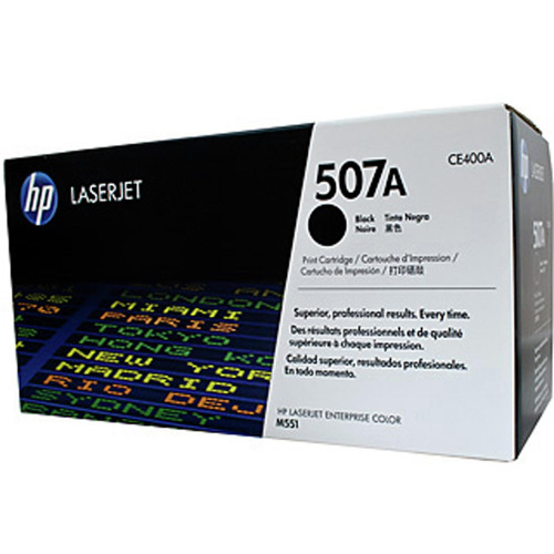 HP 507A BLACK ORIGINAL LASERJET TONER CARTRIDGE (CE400A) Suits Suits LaserJet Enterprise 500 Colour M551 / M570 / M575