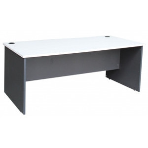2 PIECE RADIAL WORKSTATION R1800W X 750D / L1800W X 600D WHITE / IRON STONE - 720H