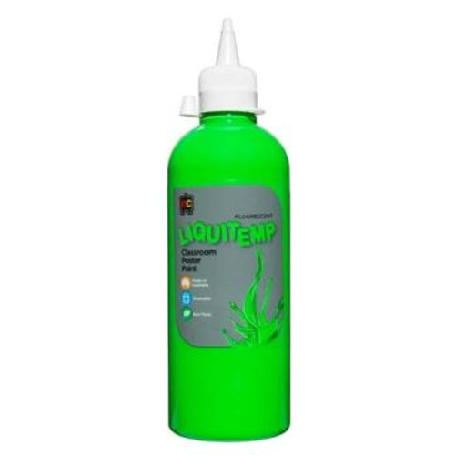 FLUORESCENT LIQUITEMP POSTER PAINT 500ML GREEN