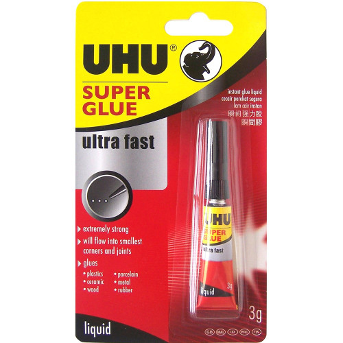 UHU SUPERGLUE UHU Superglue 3ml Carded