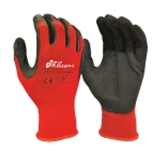 Red Knight' Nylon Glove With Latex Gripmaster Coating Technology , Large