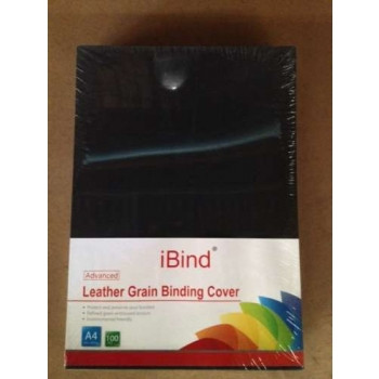 RAZORLINE A4 LEATHER GRAIN BINDING COVERS 300gsm Black, Pk100
