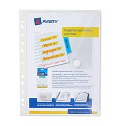 AVERY CLEAR PLASTIC BINDER WALLET WITH FILING STRIP