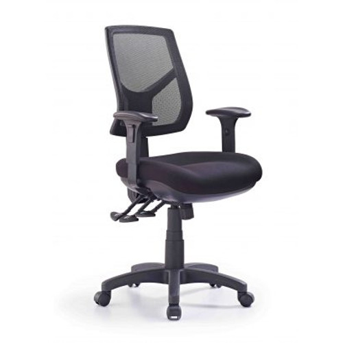 HINO METRO BLACK CHAIR WITH ADJUSTABLE ARMS