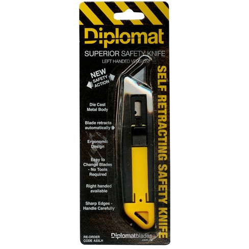 SAFETY KNIFE SPRING LOADED (LEFT HAND)