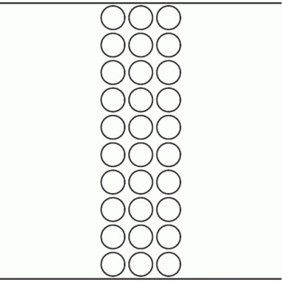 Polylaser Gloss Clear Permanent 25.4mm Circle Labels Roll of 1000 Labels