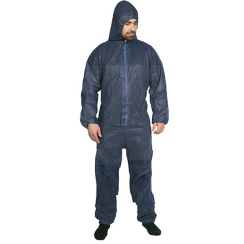 Combat Disposable 100% Polypropylene Coveralls Navy 2XL Each
