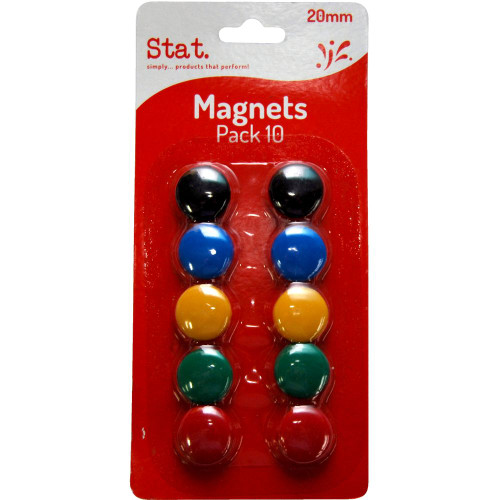 STAT MAGNETS 20mm Assorted Pack of 10