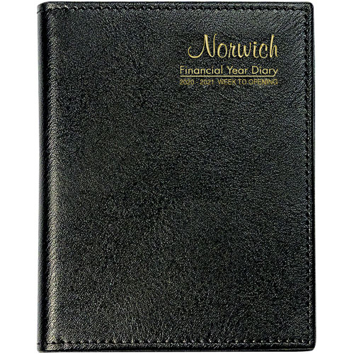 Cumberland Financial Year Diary Norwich A6 Week to Opening Spiral Black (2026-2027)