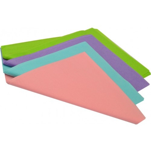 ACID FREE TISSUE PAPER 17gsm 500mm X 750mm Pastel 480 Sheets Assorted Pack