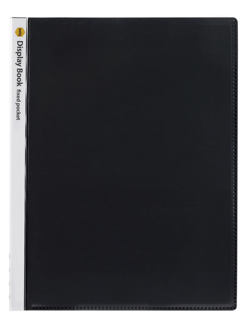 MARBIG DISPLAY BOOK WITH CLEAR SPINE AND INSERT COVER NON-REFILLABLE 40 PAGES BLACK