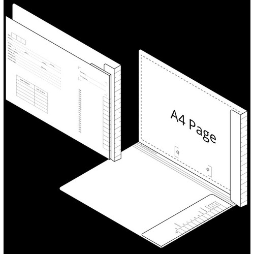 A4 MEDICAL FILE 2 FLAP - PRINTED NO FASTENERS (BOX 100)