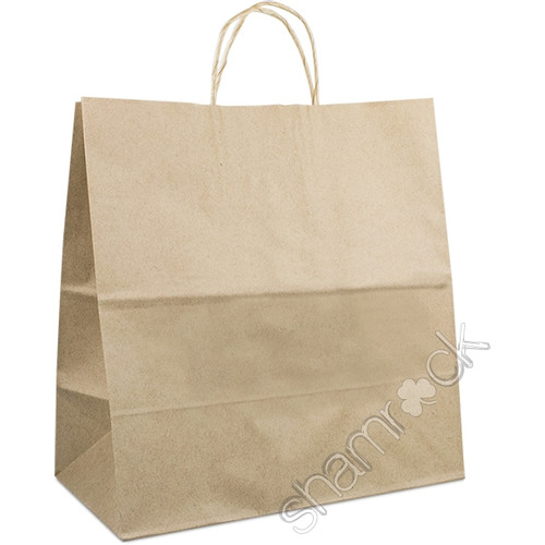 #60 BROWN TWIST HANDLE HOME DELIVERY BAG 320x300 + 170 GUSSET 80GSM
250/CTN 500117