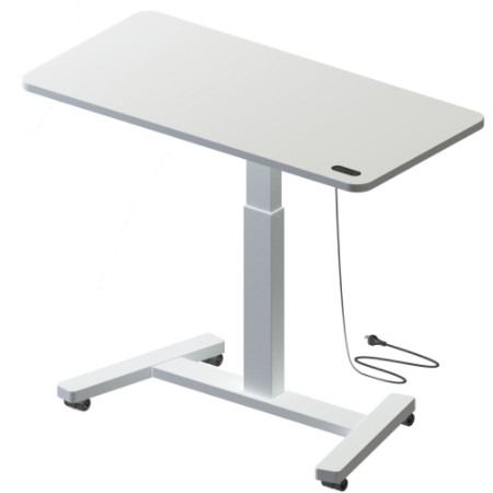 Hot Spot Mobile Sit To Stand Desk Rechargeable Height Range 747mm(H) to 1167mm(H) White