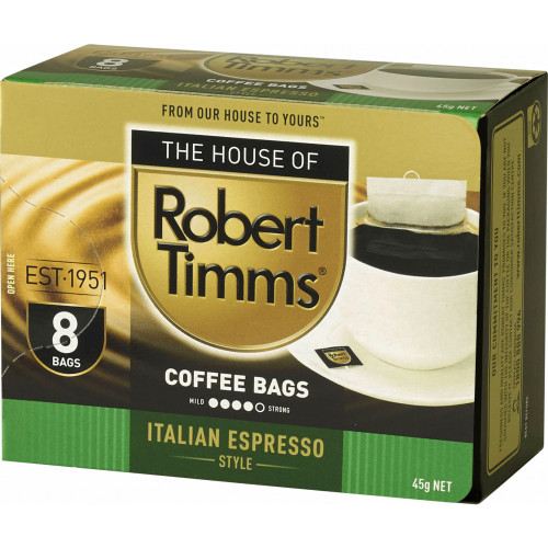 Robert Timms Coffee Bag 8’s Italian Espresso